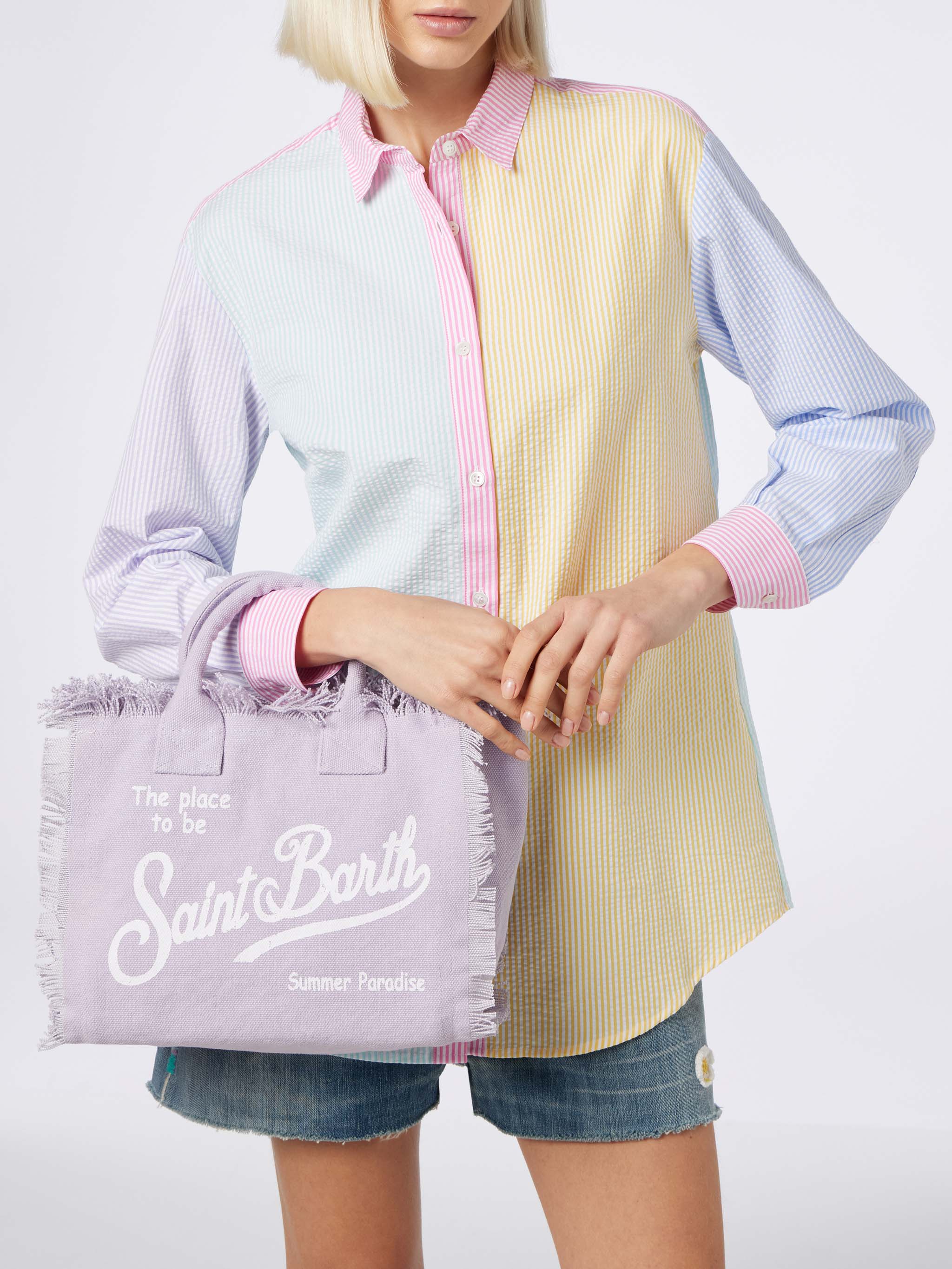 Borsa Colette in canvas di cotone lilla