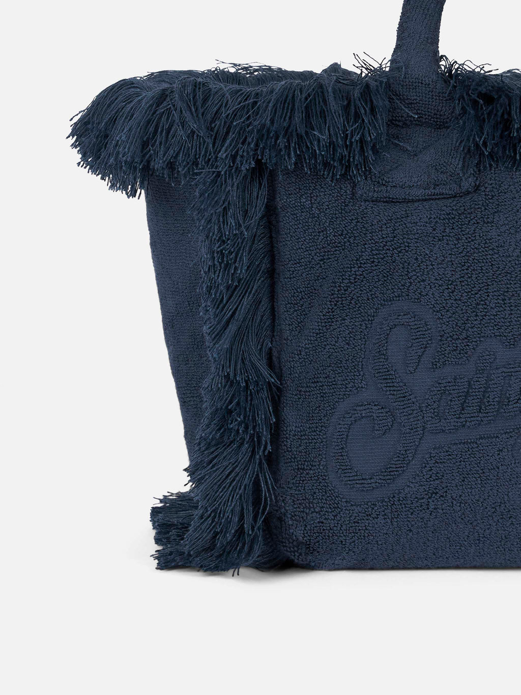 Borsa Colette in spugna blu navy con rilievo