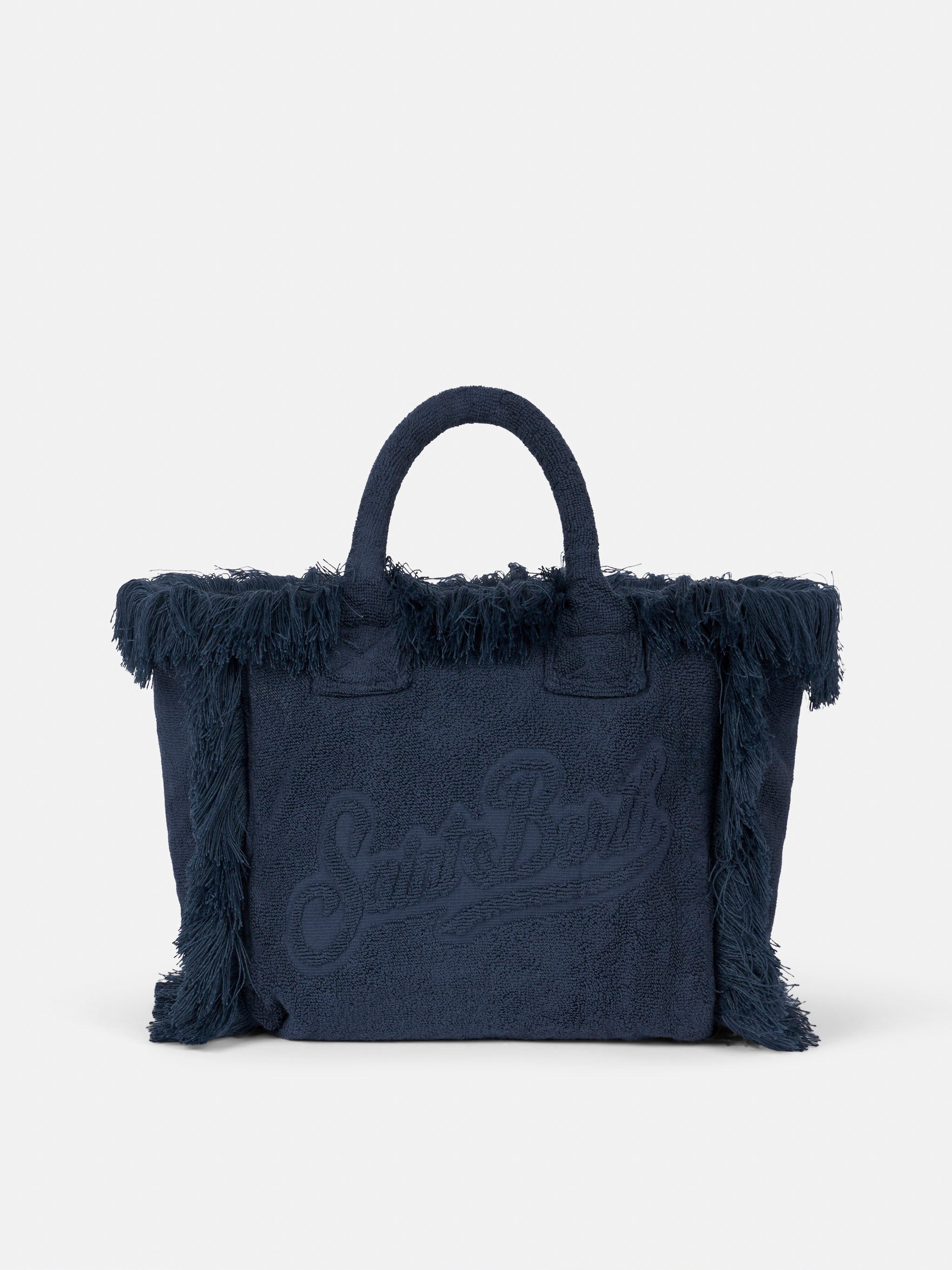 Borsa Colette in spugna blu navy con rilievo