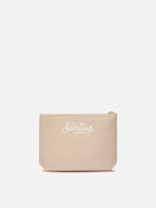Pochette Aline effetto lana con stampa Courchevel