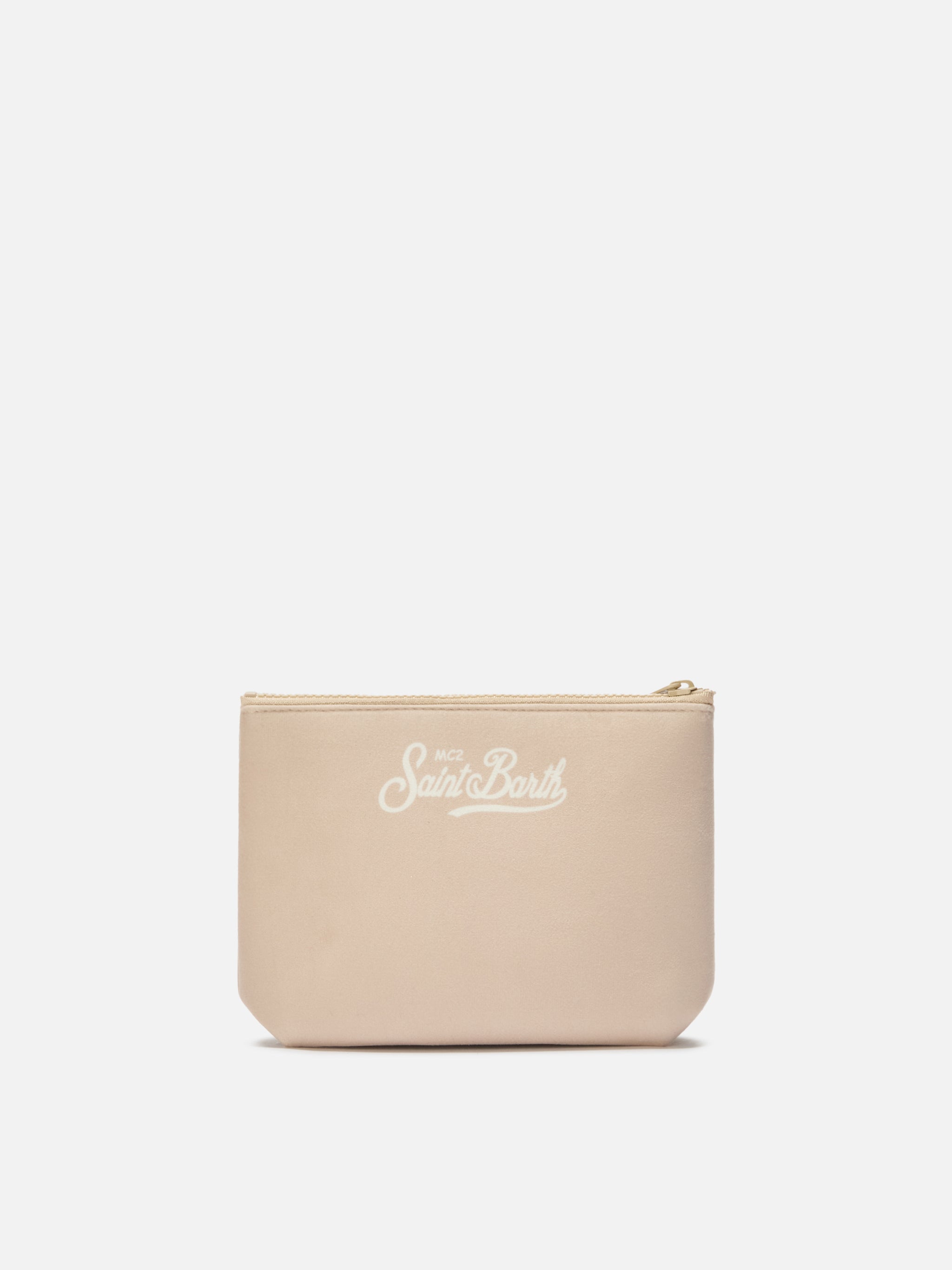 Pochette Aline effetto lana con stampa Courchevel