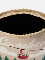 Pochette Aline effetto lana con stampa Courchevel