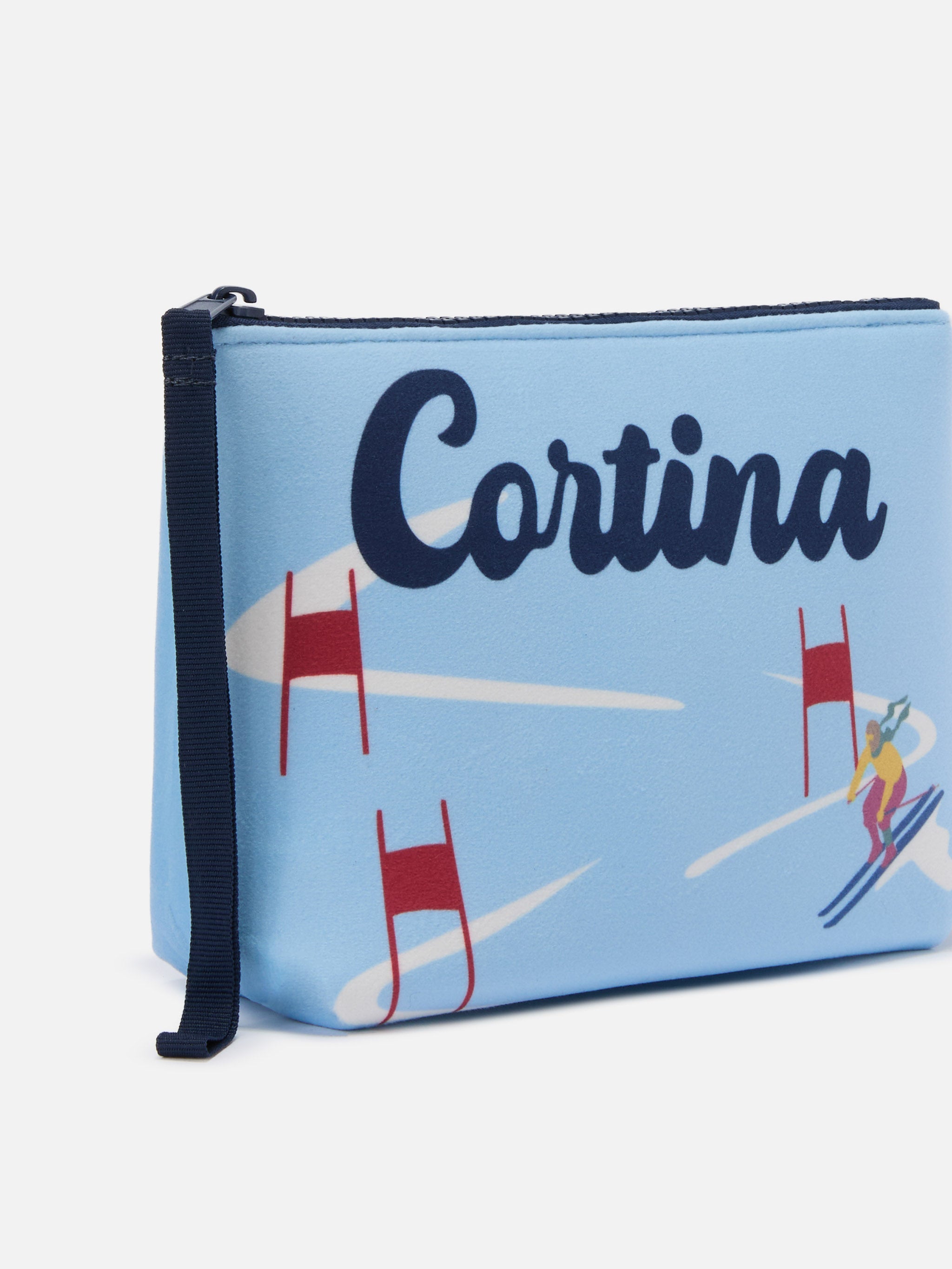 Pochette Aline effetto lana con stampa Cortina