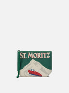 Pochette Aline effetto lana con stampa St. Moritz | ST. MORITZ TOP OF THE WORLD SPECIAL EDITION