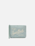 Pochette Aline effetto spugna con fantasia a righe in rilievo