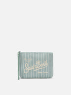 Pochette Aline effetto spugna con fantasia a righe in rilievo