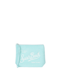 Pochette Aline in spugna verde acqua