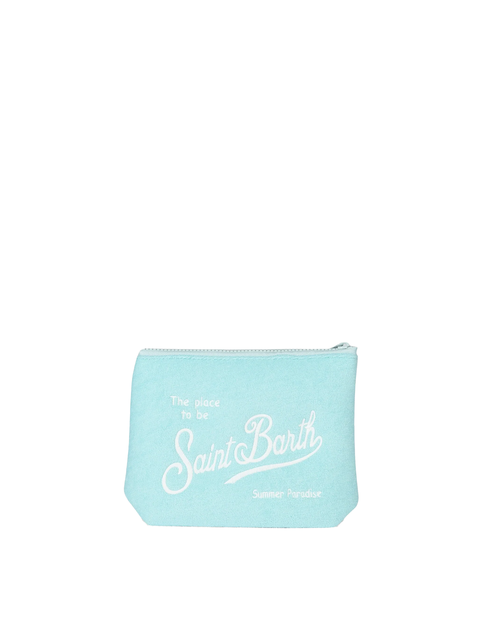 Pochette Aline in spugna verde acqua