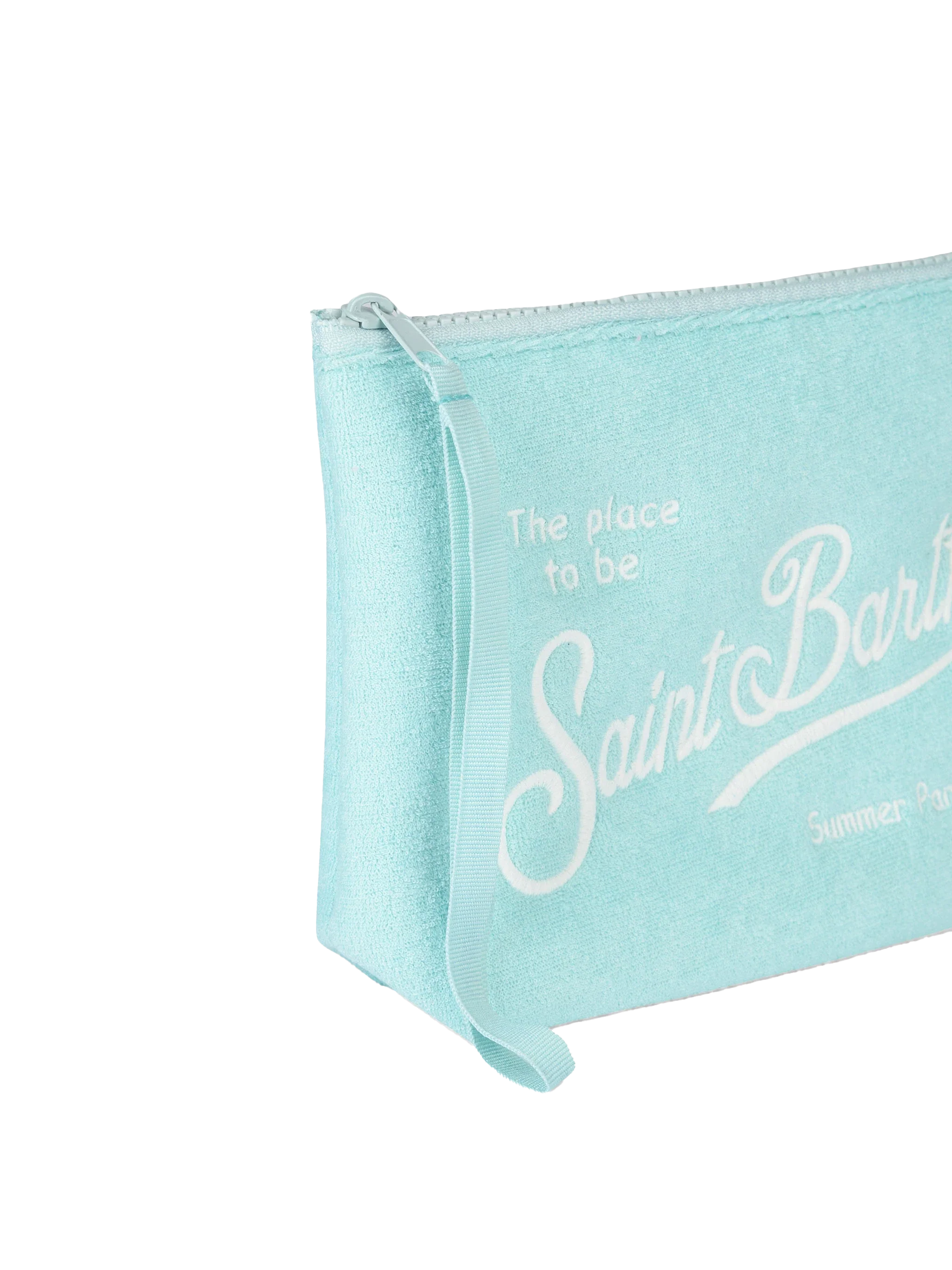 Pochette Aline in spugna verde acqua