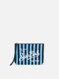 Pochette Aline in spugna con motivo a righe