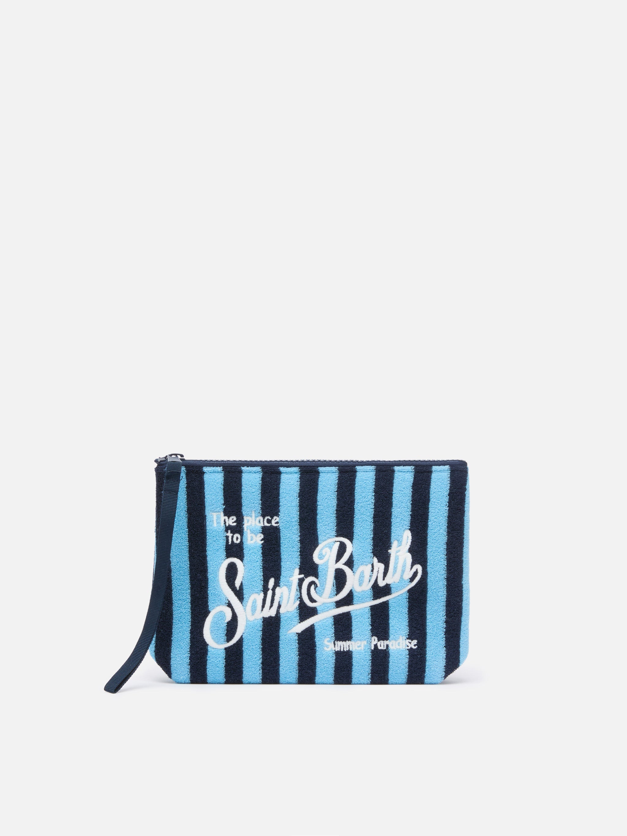 Pochette Aline in spugna con motivo a righe