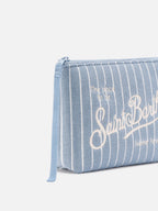 Pochette Aline effetto spugna con fantasia a righe in rilievo