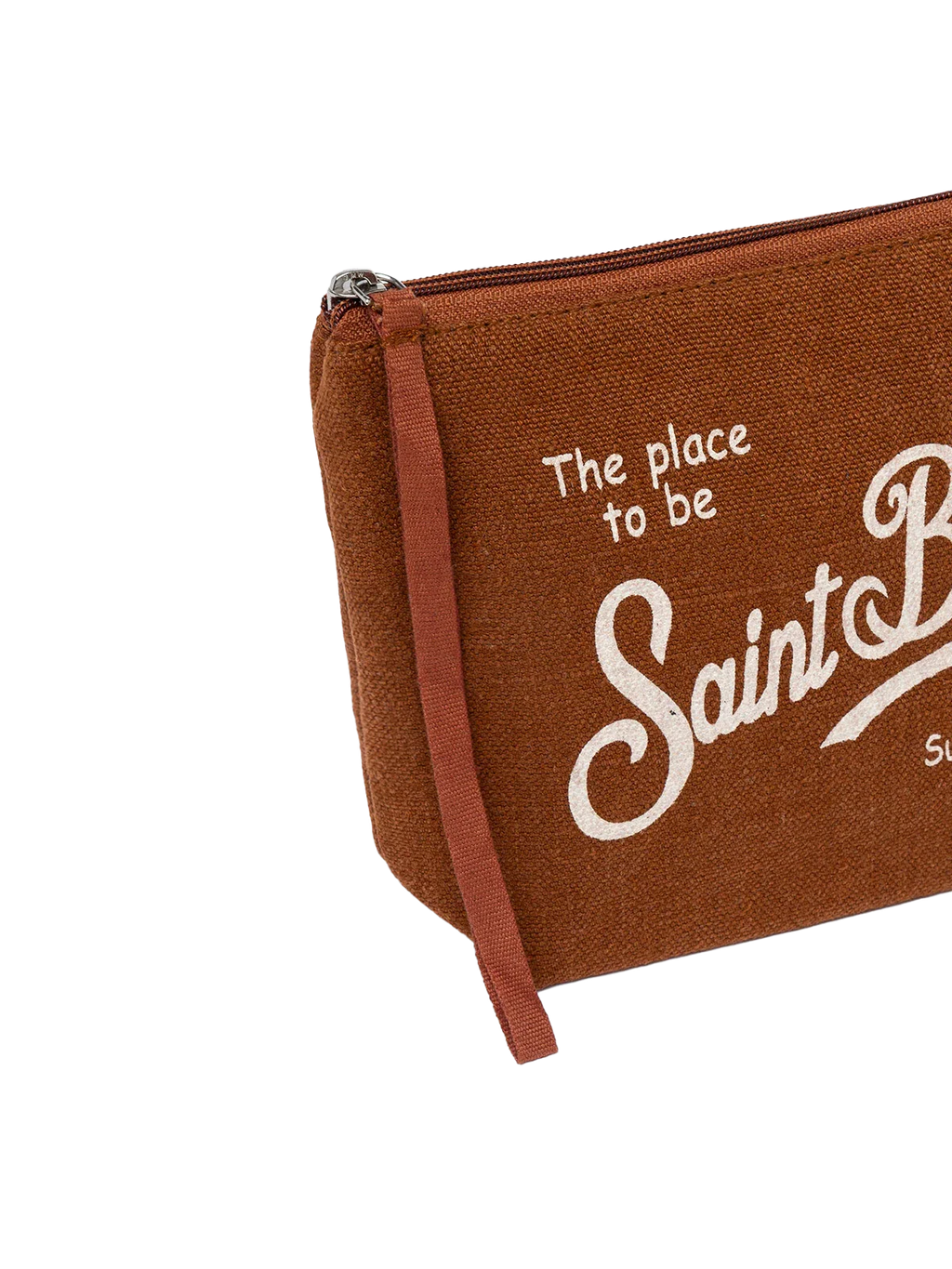 Pochette Aline in lino marrone