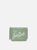 Pochette Aline in lino verde salvia tinta unita