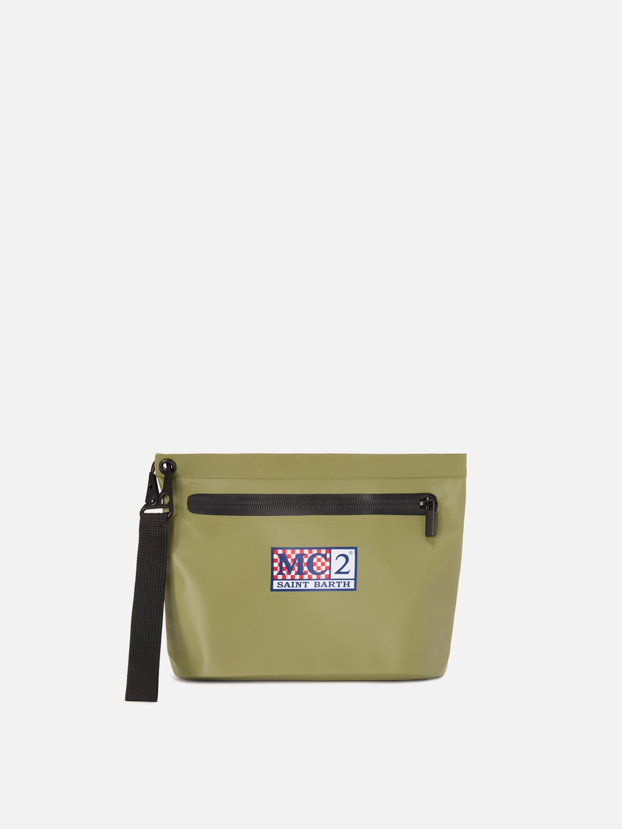 Aline Aqua Pochette impermeabile in PVC verde militare