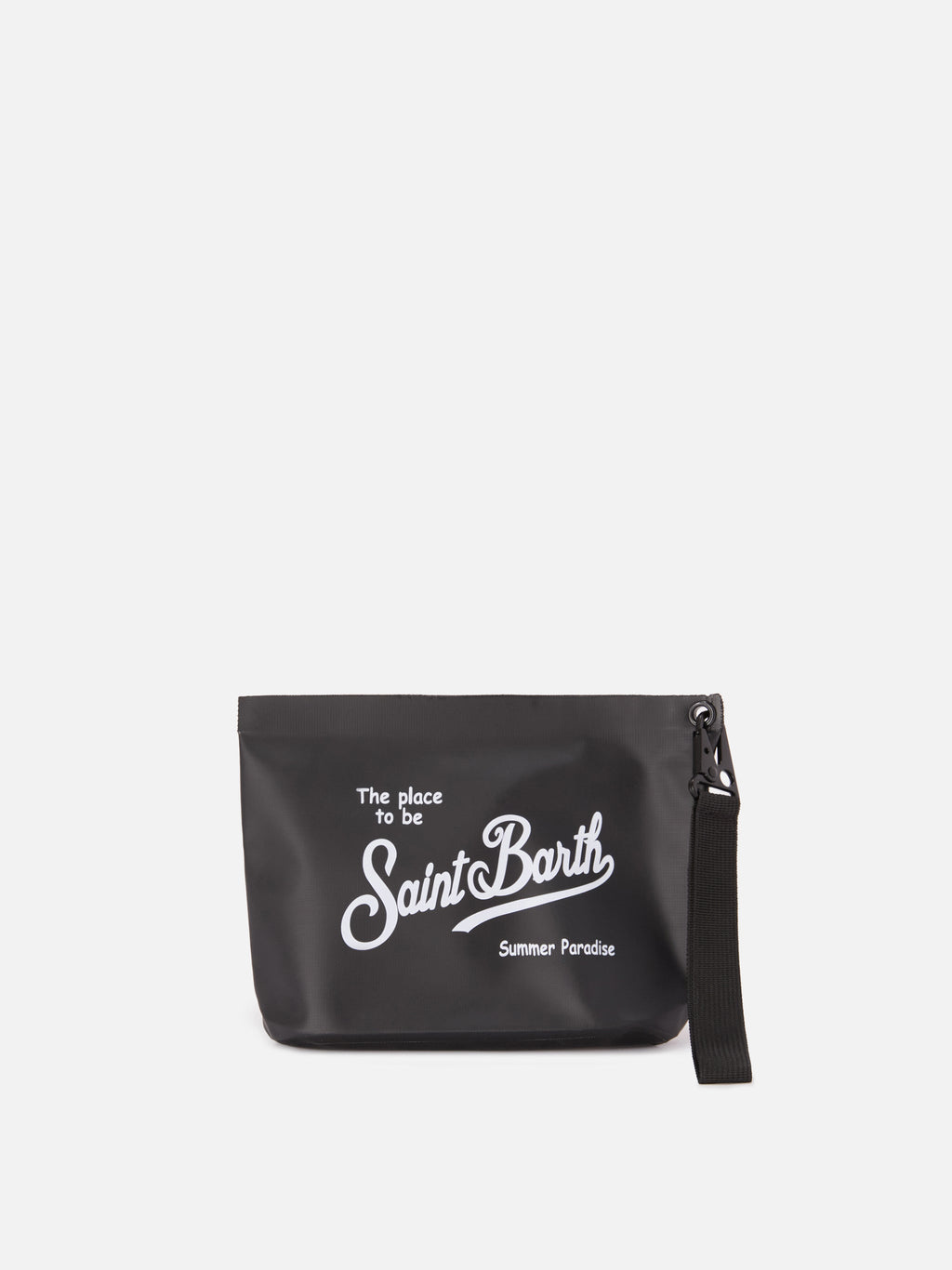 Aline Aqua Pochette impermeabile in PVC nera