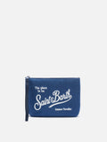 Pochette Aline in effetto denim blu scuro