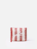 Pochette Aline soft in cotone lino con stampa a righe