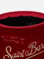 Pochette Aline Velvet in velluto rosso