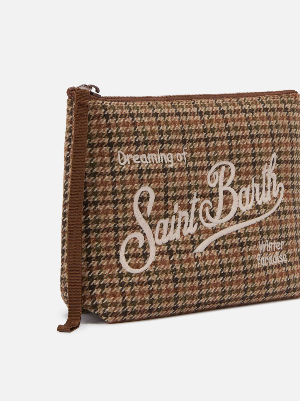Pochette Aline Wool in misto lana pied de poule