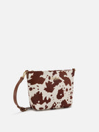 Borsa Aline in cavallino muccato con placchetta logo