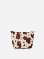 Borsa Aline in cavallino muccato con placchetta logo
