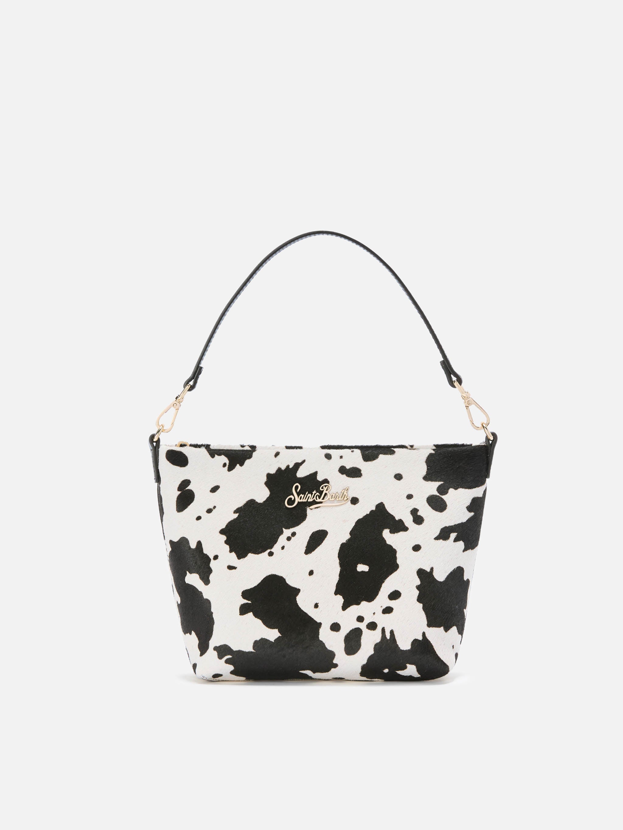 Borsa a spalla Aline Bag in pelle spazzolata e cavallino muccato