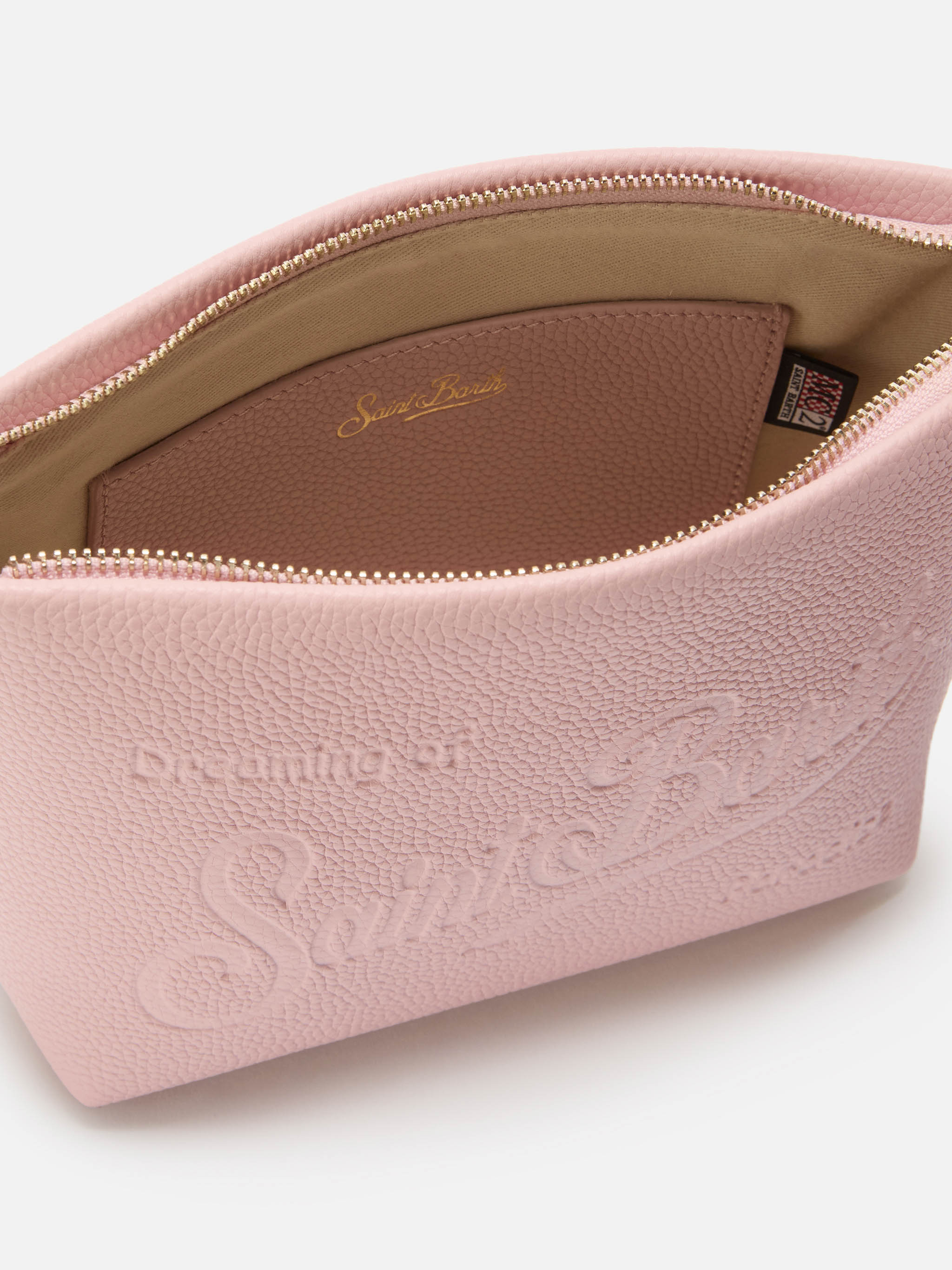 Borsa a spalla Aline Bag in pelle martellata rosa