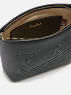 Borsa a spalla Aline Bag in pelle martellata nera