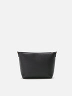Borsa a spalla Aline Bag in pelle martellata nera