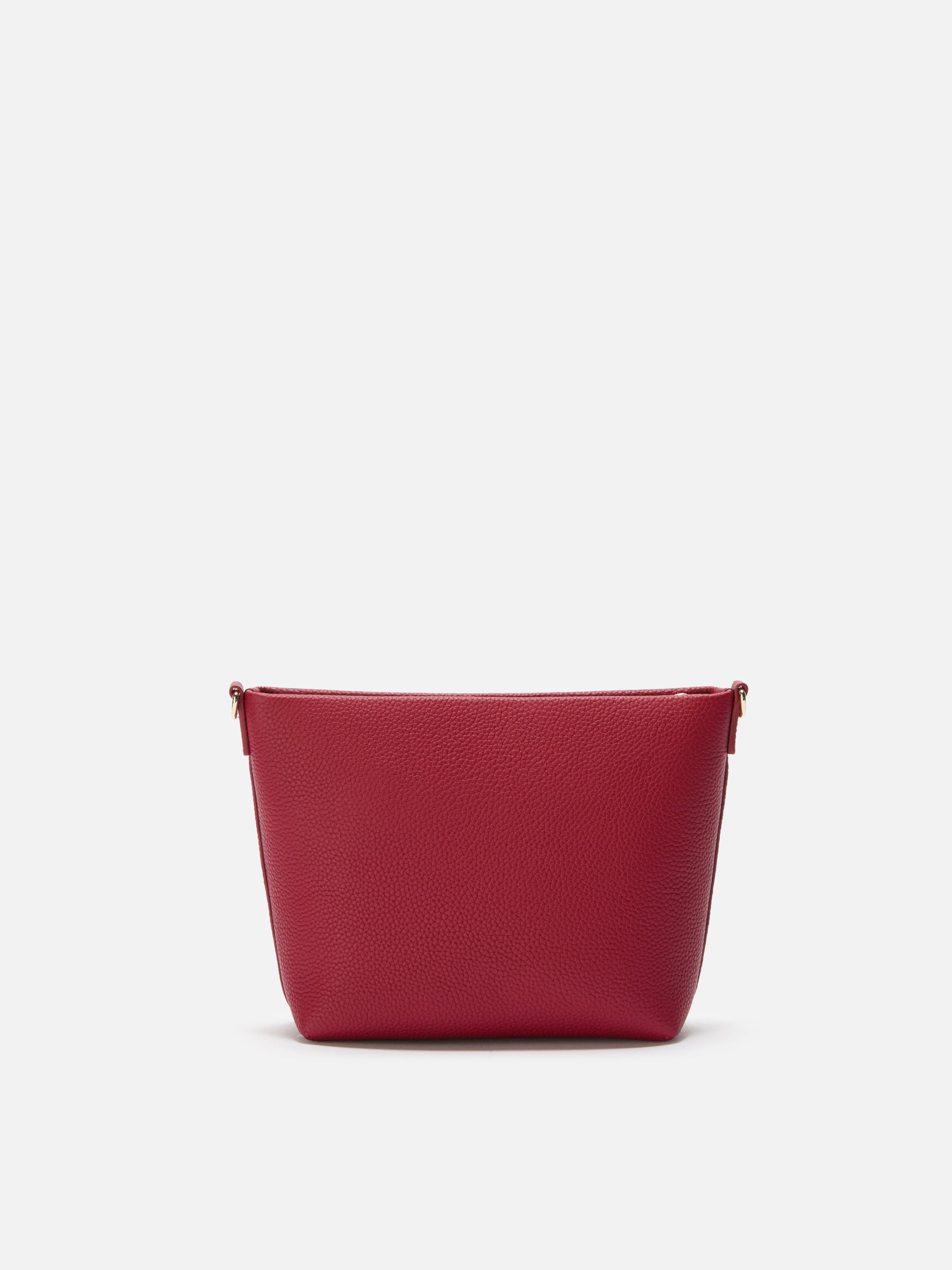 Borsa a spalla Aline Bag in pelle martellata bordeaux