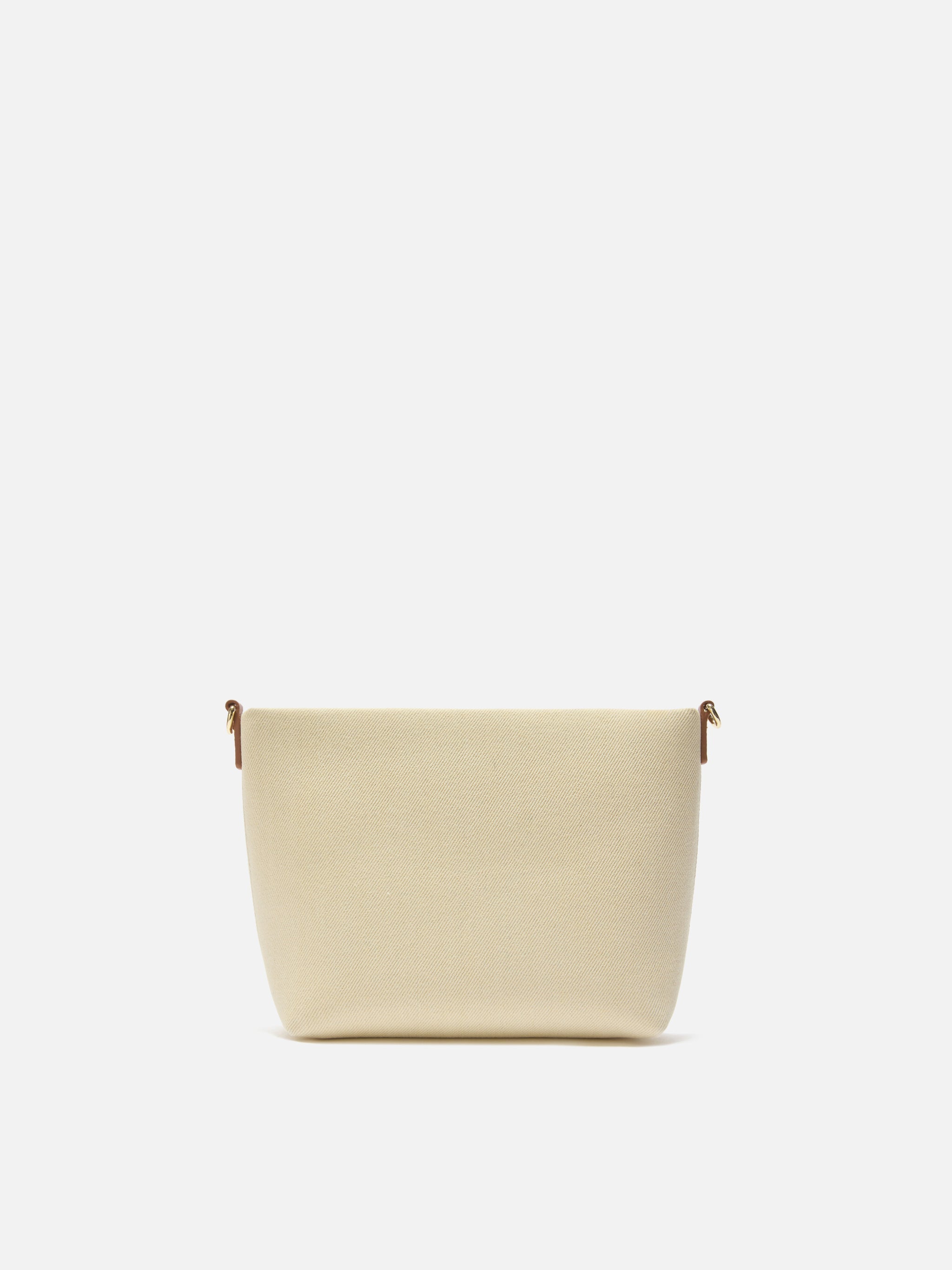 Borsa Aline in canvas con dettagli in pelle