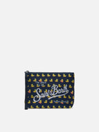 Pochette Aline in scuba con stampa paperelle