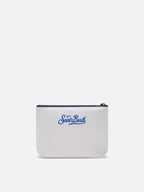 Pochette Aline in scuba bianca con stampa Ricetta Gin Tonic