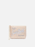 Pochette Aline in scuba con stampa leopardata beige