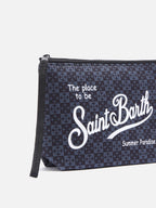 Pochette Aline in scuba nera con stampa Pisa SC Logo | PISA SC SPECIAL EDITION
