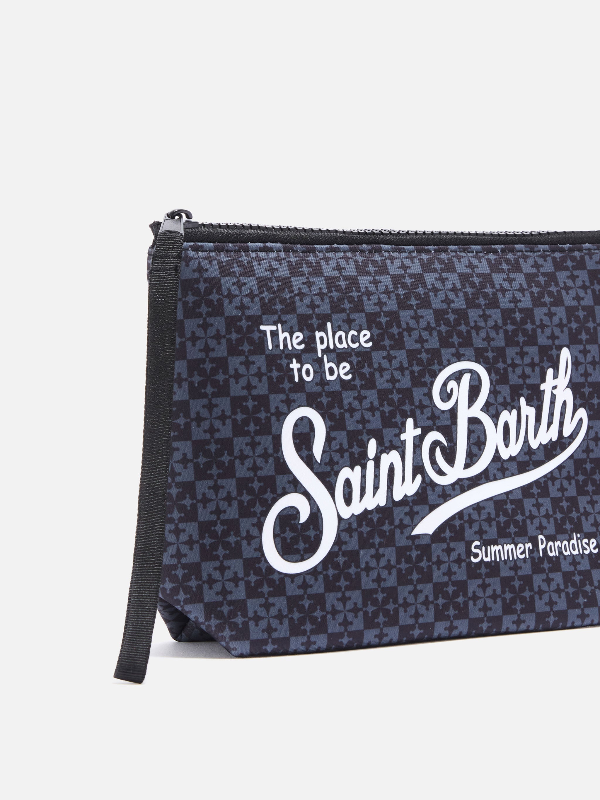 Pochette Aline in scuba nera con stampa Pisa SC Logo | PISA SC SPECIAL EDITION