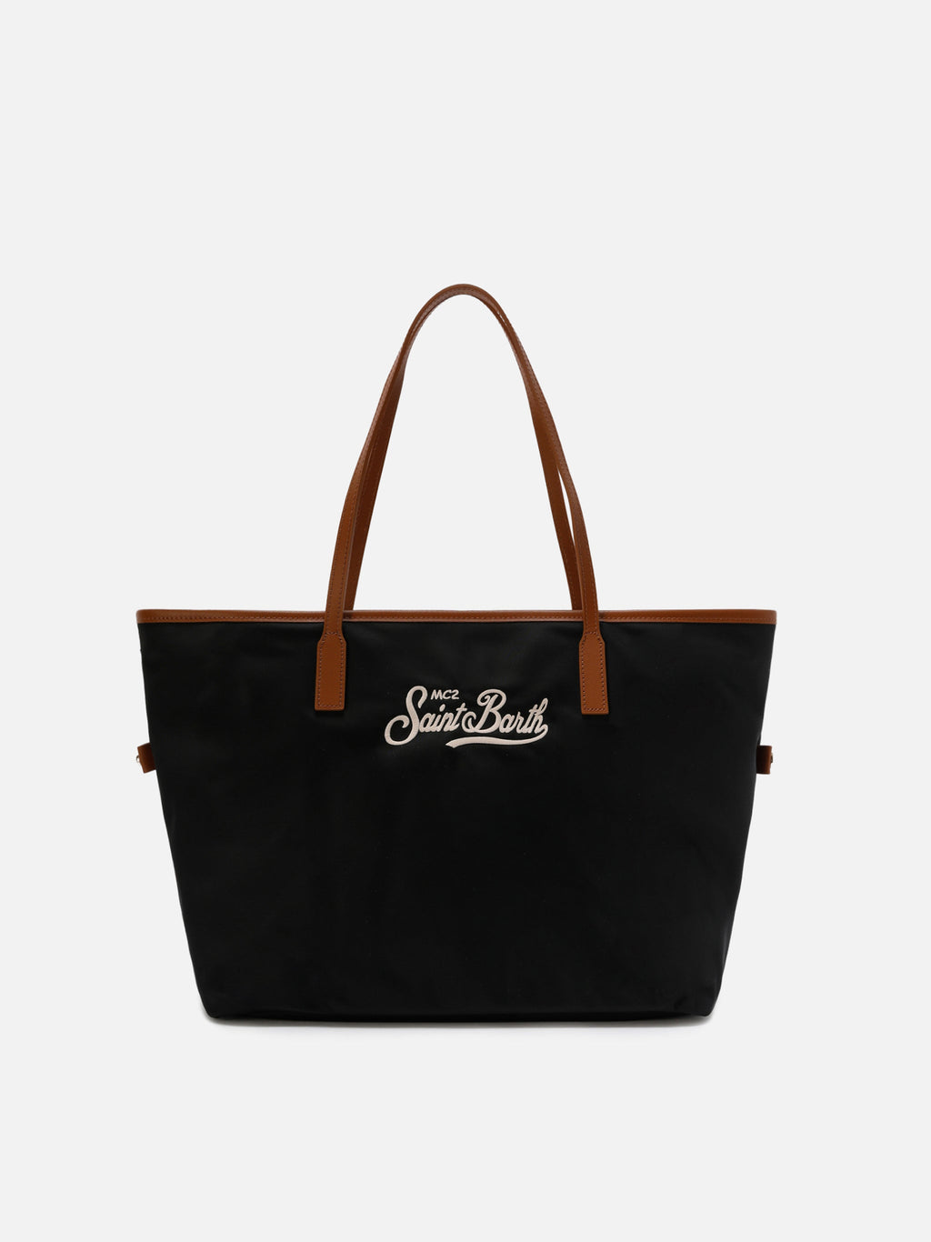 Borsa City nera regular in nylon