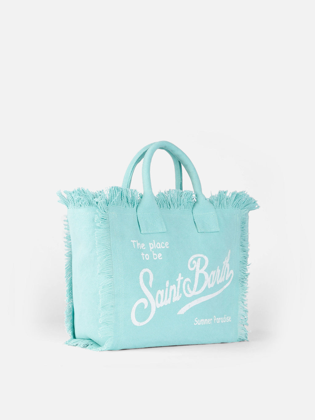 Borsa Colette in canvas di cotone verde acqua