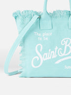 Borsa Colette in canvas di cotone verde acqua