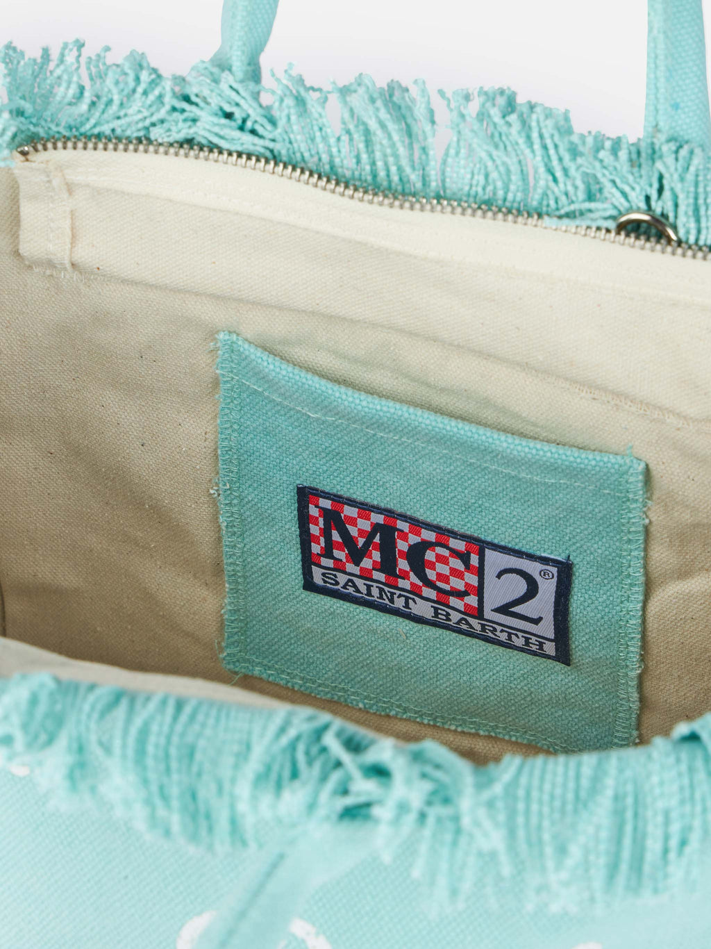Borsa Colette in canvas di cotone verde acqua