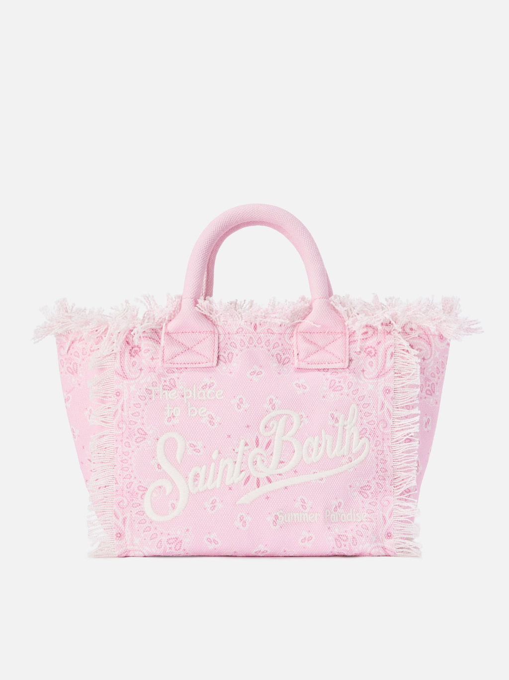 Borsa Colette in canvas rosa con stampa bandana