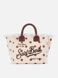 Borsa Colette in canvas a pois con logo ricamato