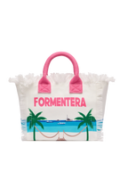 Borsa Colette in canvas di cotone con stampa cartolina Formentera