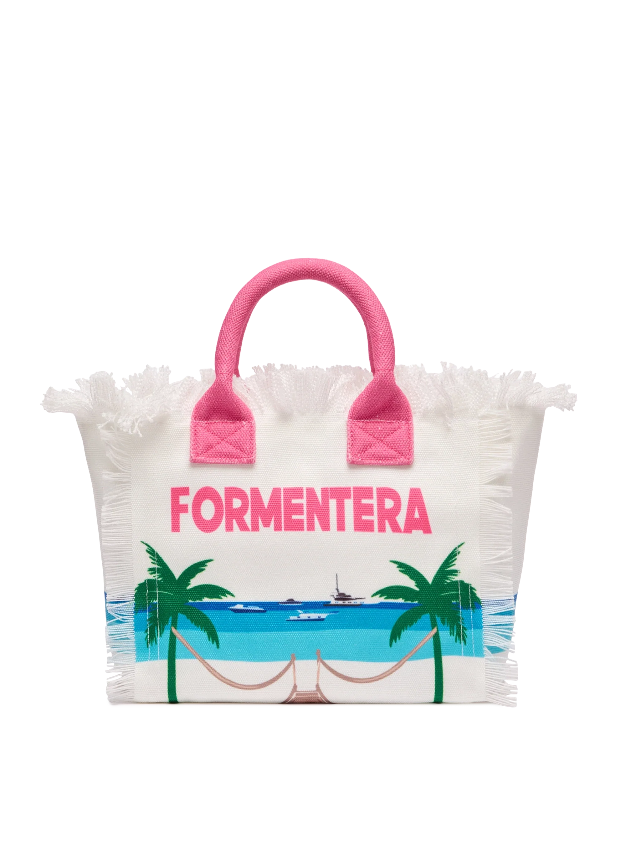 Borsa Colette in canvas di cotone con stampa cartolina Formentera
