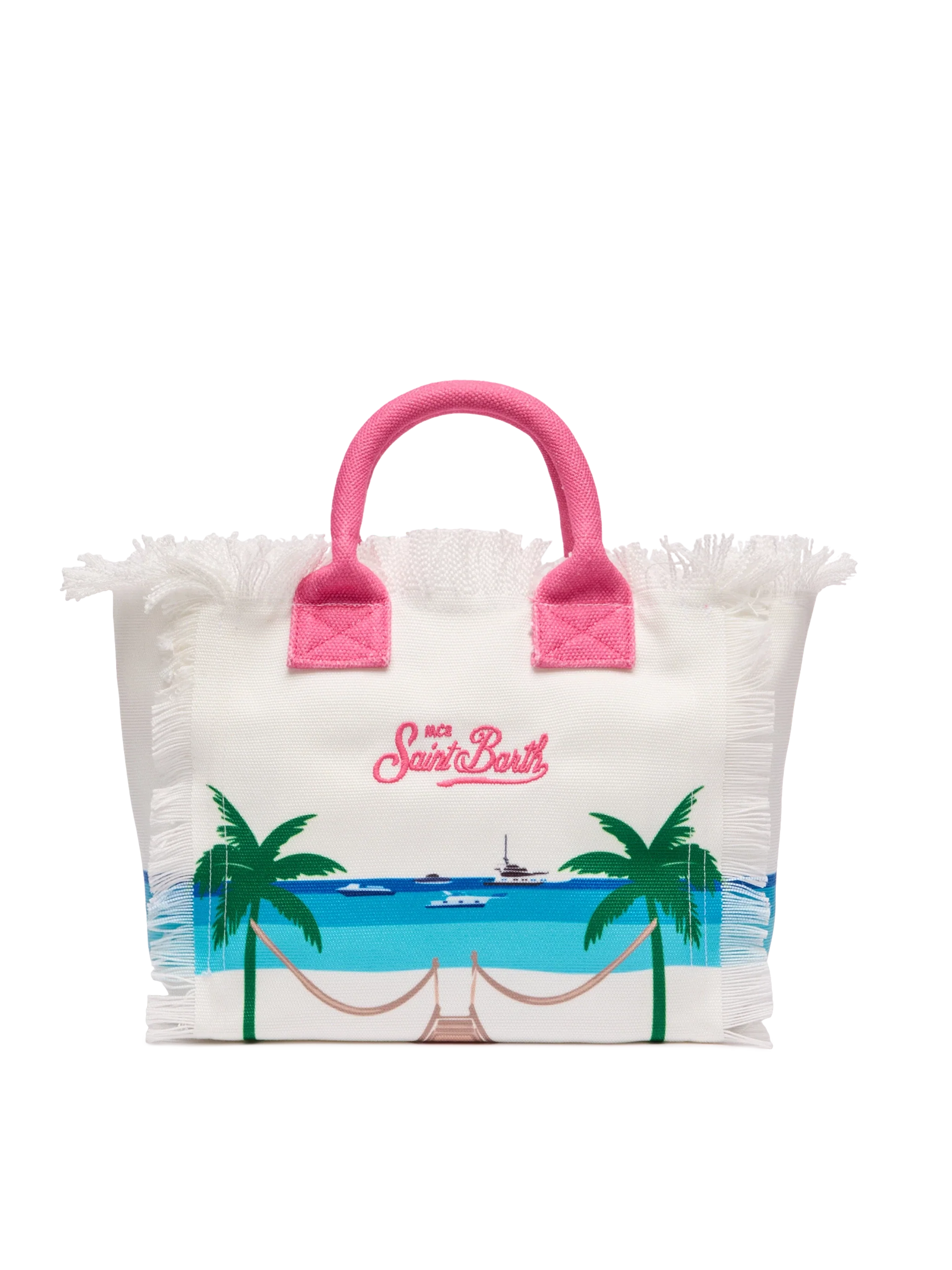 Borsa Colette in canvas di cotone con stampa cartolina Formentera