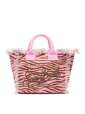 Borsa Colette in canvas di cotone con stampa zebrata