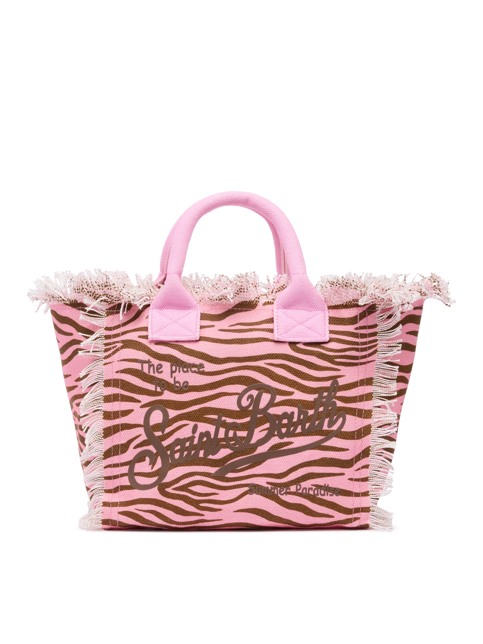 Borsa Colette in canvas di cotone con stampa zebrata