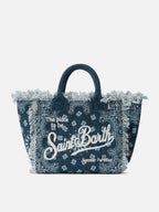 Borsa Colette in canvas azzurro con stampa bandana