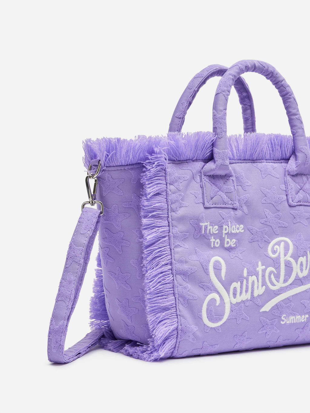 Borsa Colette in spugna lilla con stelle in rilievo